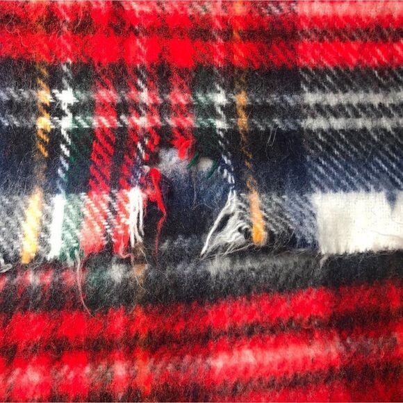 Vintage 70s Sears Red Flannel Cozy Cabincore Full Length Belted House Robe / M/L - Picture 7 of 8